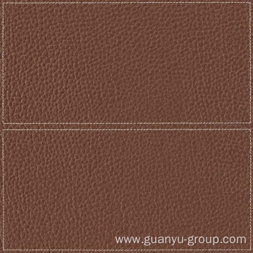 Brown Leather With Frame Decoration Rustic Tile